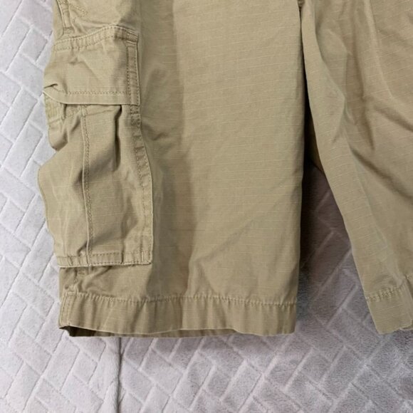 Polo Ralph Lauren Boys 12 Cargo Shorts Tan Brown Rip Stop Pull On Logo - Picture 5 of 16